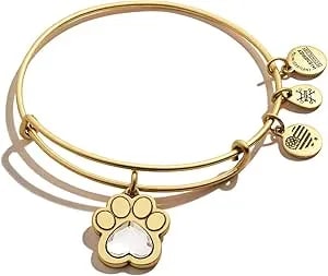 Alex And Ani Crystal Paw Prints Of Love Charm Bangle