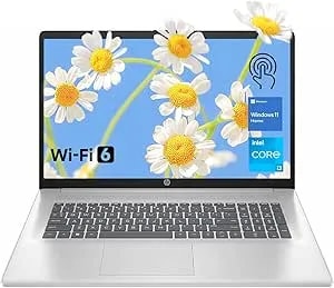 HP 17.3" Touchscreen Laptop For Home, Students, Lifetime Office 365 For The Web, Intel i3 CPU, 16GB RAM, 512GB Pcie + 128GB Emmc SSD, W/Copilot, Webcam Privacy Shutter, Wi-Fi 6, Win11 Home, No Mouse