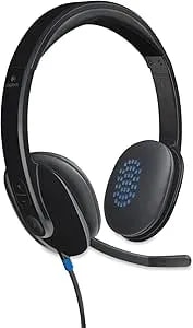 Logitech h540 Computer Hd Headset, Over-The-Head, Black (981-000510)