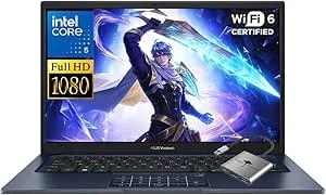 Asus Vivobook 14 Laptop, Intel 10-Core 5 120u(Up To 5ghz), 16gb Ram 1tb Ssd, 14" Fhd Ips Win 11 Wifi 6 Bluetooth Laptops-Computer For Business College Students W/Gm Accessory