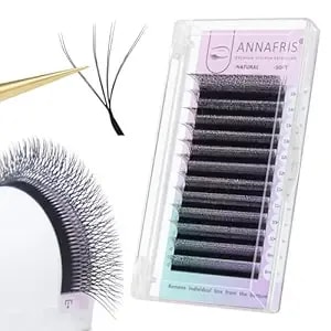 Double Tips 4d W Premade Fan Eyelash Extensions Volume Self Fanning False Lashes Faux Mink Matte Black Cluster Lash Extensions(0.07 D,9-13mm Mix)