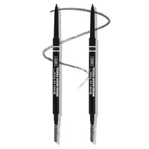 Billion Dollar Brows Brows On Point Micro Eyebrow Pencil, Raven/Black - Ultrafine Waterproof Microblade Tip For Hair-Like Strokes - Smudge-Proof Retractable Slim Brow Liner With Spoolie Brush