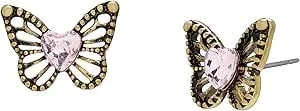 Betsey Johnson Women'S Boho Butterfly Openwork Stud Earrings