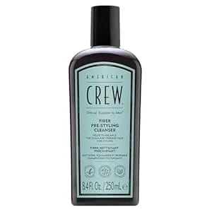 American Crew Men'S Pre-Styler Fiber Shampoo For Damaged & Fine Hair, Strengthening Shampoo, Adds Thickness & Shine, Vegan, 8.4 Fl Oz