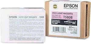 Epson T580B Ultrachrome K3 Vivid Light Magenta Cartridge Ink