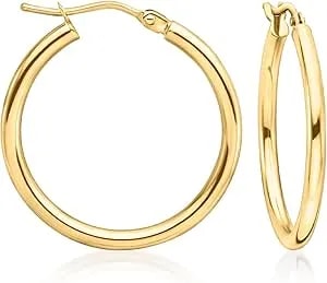 Ross-Simons Italian 2mm 14kt Yellow Gold Hoop Earrings