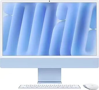 Apple 2024 Imac All-In-One Desktop Computer With m4 Chip With 8-Core Cpu And 8-Core Gpu: Built For Apple Intelligence, 24-Inch Retina Display, 16gb Unified Memory, 256gb Ssd Storage; Blue