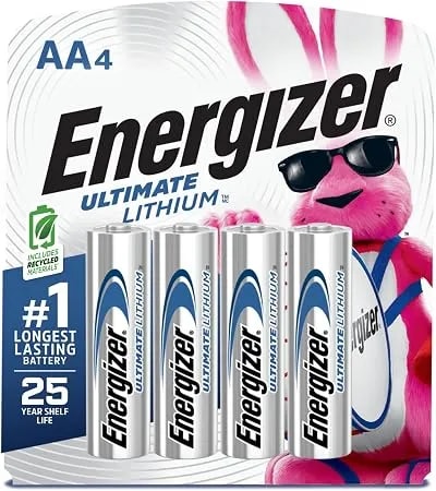 Energizer Ultimate Lithium Aa Batteries (4 Pack), 1.5v Lithium Double A Batteries