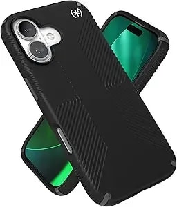 Speck presidio2 Grip For Iphone 17 Case, Slim Protective Case, Black/Slate Grey/White
