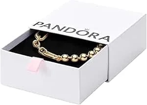 Pandora Metal Bead & Link Chain Bracelet - Compatible Me Charms - Gift For Her - With Gift Box