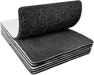 4x6 Inch Hook And Loop Strips With Adhesive, Nylon Heavy Duty Hook And Loop Tape, Excellent Grip, Interlocking Tape,For Sewing, Crafting,Diy,Wall Adhesive Strips - 6 Sets