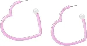 Betsey Johnson Jewelry Women'S Love Spell Heart Hoop Earrings