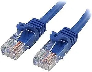 Startech.Com Cat5e Ethernet Cable10 Ft - Blue - Patch Cable - Snagless Cat5e Cable - Network Cable - Ethernet Cord - Cat 5e Cable - 10ft