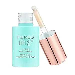 Foreo Iris Firming Pm Eye Serum - Retinol - Mushroom Extract - Vitamin E - Bakuchiol - Travel Size Treatment Products - Dark Circles & Bags - Fragrance Free - All Skin Types - 0.5 Oz