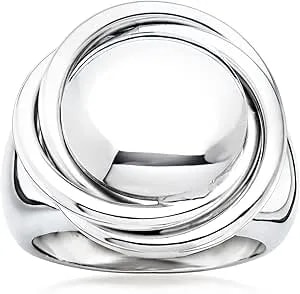 Ross-Simons Italian Sterling Silver Big Bead Knot Ring