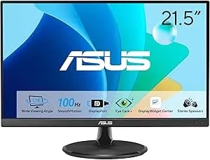 Asus 22” Eye Care Monitor (vp229qf) – 100hz, Ips, Full Hd, 99% Srgb, Frameless, Adaptive-Sync, Displayport, Hdmi, Low Blue Light, Flicker Free, Wall Mountable, 3 Yr Warranty