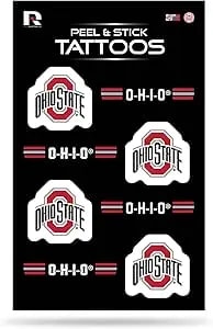 Ncaa Vertical Tattoo Peel & Stick Temporary Tattoos - Eye Black - Game Day Approved!