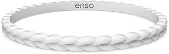 Enso Silicone Bracelet – Weave Stackable Bracelet - Hypoallergenic Rubber Wristband – Comfortable Flexible Band For Active Lifestyle - Medical Grade Silicone