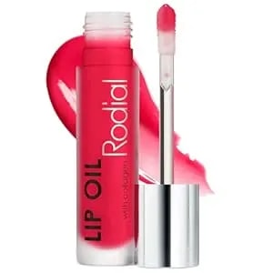 Rodial Plumping Collagen Lip Oil Cherry 0.13fl.Oz, Vegan Collagen-Infused Lip Oil With Macadamia And Jojoba Oil, Deep Hydration For Fuller-Looking Pout, Ultra-Nourishing Formula