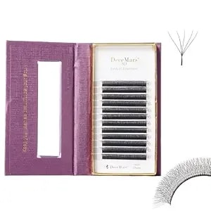 Decemars 5d W Eyelash Extensions 0.07mm D 8-14mm Mixed Tray Yy Lash 12 Rows