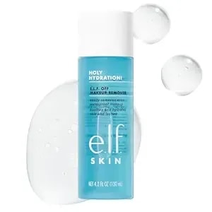 E.L.F. Skin Holy Hydration Off Makeup Remover, Liquid Makeup Remover For Eye, Lip & Face Makeup, Gentle Formula, Vegan & Cruelty-Free