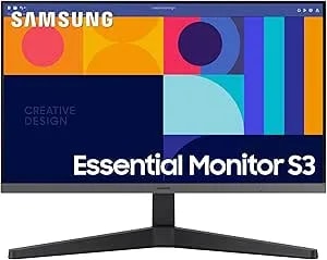Samsung 24-Inch S33GC Series Business Essential Computer Monitor, IPS Panel, Tilt Only Display Stand, 100Hz, HDMI And Displayport, AMD Freesync, Advanced Eye Care, LS24C332GANXZA, 2023