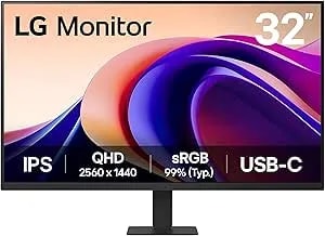 Lg 32u631a-B 32-Inch Qhd (2560 X 1440) Ips Computer Monitor, 100hz, 5ms, hdr10, Reader Mode, Flicker Safe, Hdmi, Usb Type-C 15w Pd, Black