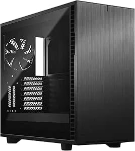 Fractal Design Define 7 Black Brushed Aluminum/Steel E-Atx Silent Modular Dark Tempered Glass Window Mid Tower Computer Case
