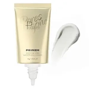 Soft Matte Finish Face Foundation Primer Makeup, Smooth & Blur Effect, Pore Blurring, Power Eliminate Oiliness, Flawless Skin, Plant Extracts, Cruelty-Free, Clear Texture, 1oz