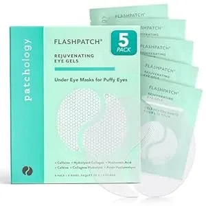 Patchology Under Eye Gel Patches – Natural Eye Masks For Puffy Eyes, Dark Circles & Eye Bags, Soothing Skincare Treatment For All Skin Types, Beauty & Personal Care Essentials (5 Pairs)