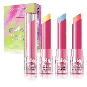 3-Pack Ph Lip Set, Color Changing Balm & Glossy Lip Stain, Long-Lasting Mood Lipstick, Hydrating, With Shades (04#+05#+06#)