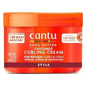 Cantu Coconut Curling Cream With Shea Butter For Natural Hair, 12 Oz - For Natural Hair, 12 Oz