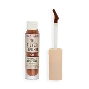 Revolution, Irl Filter Finish Concealer, Full Coverage, Oil-Free, Long-Lasting & Lightweight Formula, Infused With Hyaluronic Acid, Vegan & Cruelty-Free, c16, 0.21 Oz