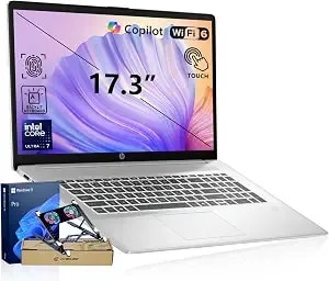 Hp 17.3" Touchscreen Business Copilot Ai Laptop Pc, Intel Core Ultra 7 255u