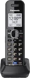 Panasonic Dect 6.0 Plus Cordless Phone Handset Accessory Compatible With 2-Line Cordless Phones Kx-tg95xx Series Business Telephones, Headset Jack - Kx-tga950b (Black)