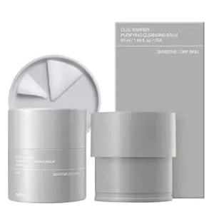 Celimax Dual Barrier Purifying Cleansing Balm Refill Edition (50mlx2) - With Ceramides, Waterproof Makeup Remover, Pore Cleansing, Daily Use Cleanser, Grind Container