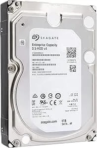 Seagate Enterprise Capacity 3.5 HDD 6TB 7200 RPM 512e SATA 6Gb/S 128MB-Cache 3.5-Inch Hard Disk Drive - ST6000NM0024 (Renewed)