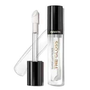 Revlon Super Lustrous Lip Gloss, Non-Sticky, Hydrating, High Shine Finish, 200 Crystal Clear, 0.13 Oz