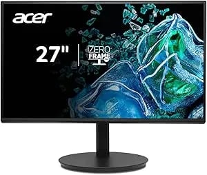Acer Vero 27” FHD 1920 X 1080 Zeroframe Design IPS Home Office Monitor Adaptive-Sync Up To 120Hz Refresh 1ms (VRB) 1 X Display Port 1.2, 1 X HDMI 1.4 & 1 X VGA CB272 Gbmiprx