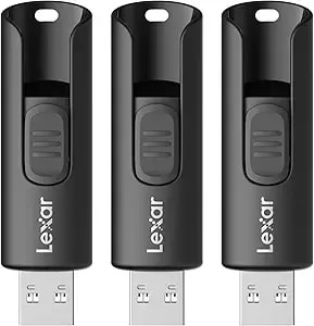 Lexar a30e Usb 3.2 Gen 1 Flash Drive 64gb 3-Pack - Thumb Drive Up To 100mb/S, Storage Expansion And Backup For Pc And Mac Systems