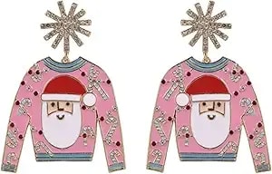 Hallmark Santa Ugly Sweater Earrings