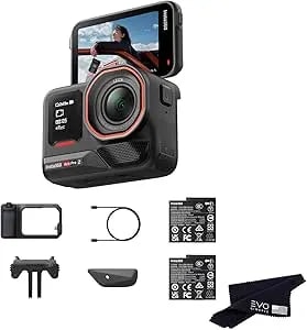 insta360 Ace Pro 2 Dual Battery Xplorer Pro Bundle - 8k Waterproof Action Camera Co-Engineered With Leica, Flagship 1/1.3" Sensor, 8k30fps, 4k60fps, 2.5" Flip Screen, Ai Noise Reduction