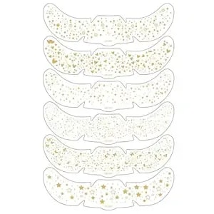 6pcs Temporary Facial Tattoo Stickers With Aluminum Foil, Fake Sparrow Spots, Waterproof And Sweat Proof, Freckles On The Eyes And Face, Female Fake Tattoos, Cute And Shiny Makeup Accessories