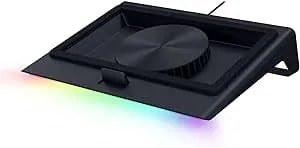 Razer Laptop Cooling Pad: Adaptive Smart - Intelligent Fan Control - Airtight Pressure Chamber - Fits Most Laptops & Macbooks 14” To 18" - Preset & Custom Fan Curves - 3 Port USB Type A - Chroma RGB