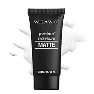 Wet N Wild Face Primer Photo Focus Matte Face Primer Clear, Perfect Prep & Matte Finish, Extends Makeup Wear, Weightless Hydration With Aloe Vera & Vitamin E, Cruelty-Free - Partners In Prime
