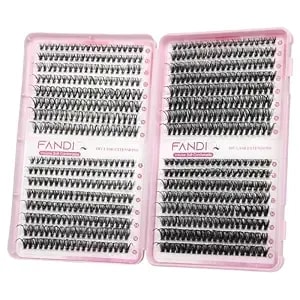 Natural Lash Clusters Wispy Cluster Eyelash Extensions 640pcs Individual Lashes 8-16mm D Curl Diy Lash Extension Natural Look Soft Comfortable Eyelash Clusters With Thin Band(c01)