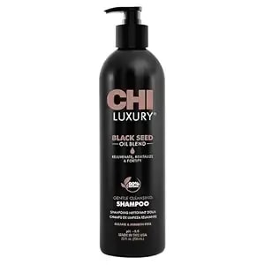 Chi Luxury Black Seed Oil Gentle Cleansing Shampoo, Adds Hair Volume & Body, Strengthens & Removes Impurities, Sulfate, Paraben, & Cruelty-Free, 25 Oz