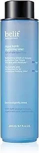Belif Niacinamide Hydrating Toner – Aqua Bomb Lightweight Cooling Toner With Hyaluronic Acid, Soothing And Balancing Formula, Skin Barrier Repair And Radiant Skin, Korean Skincare, 5.07 Fl Oz