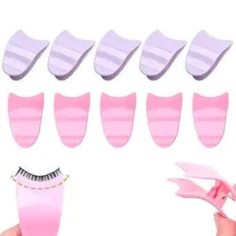 10pcs False Eyelash Applicator Clips, Plastic Tools For Wearing False Lashes Or Beginners, Eye Lash Holder Tweezers
