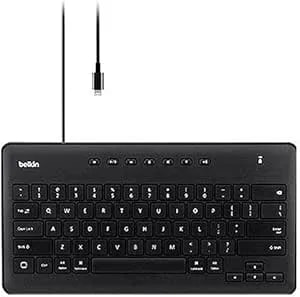 Belkin Wired Keyboard For Apple Ipad With Lightning Cable - Works W/ Apple Ipad, Ipad Pro, Ipad Mini, Ipad Air Models With Lightning Port - Great For School Supplies - Keyboard With Full Size Keycaps